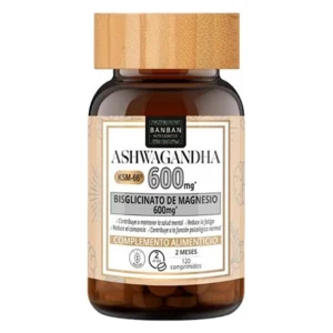 BanBan Ashwagandha 600 mg y Bisglicinato de Magnesio 120 comprimidos