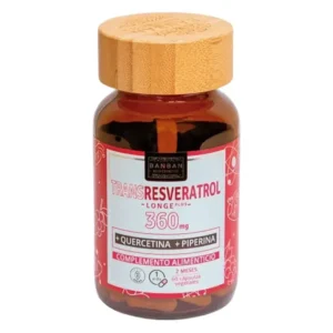 BanBan Trans-Resveratrol 300 mg con Quercetina y Piperina 60 cápsulas